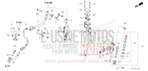 REAR BRAKE MASTER CYLINDER CB650RAR de 2025